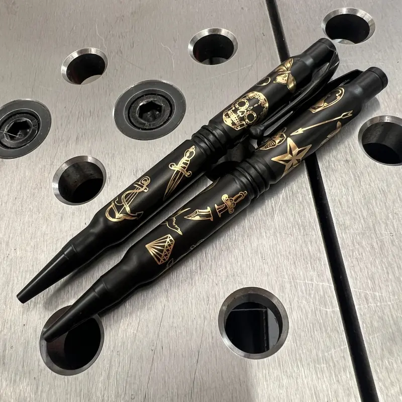 Tattoo Flash Art-Inspired .308 Bullet Pen – Limited-Edition Collector’S Pen 1