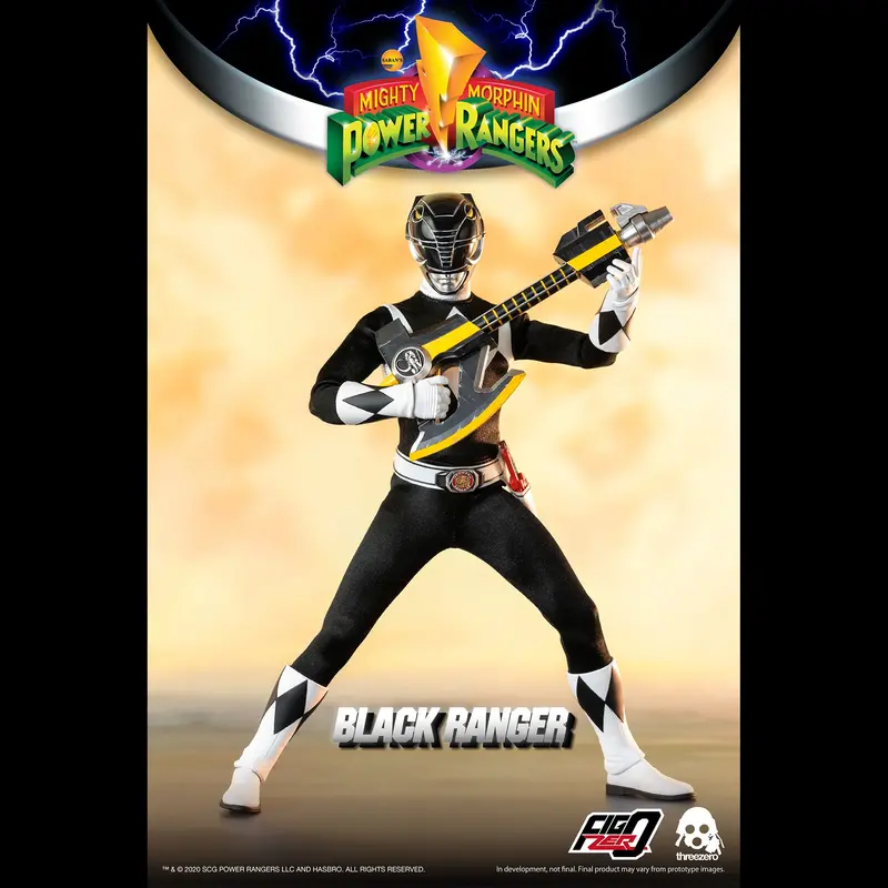 Threezero 1/6 Black Ranger Figure – Mighty Morphin Power Rangers Statue 1