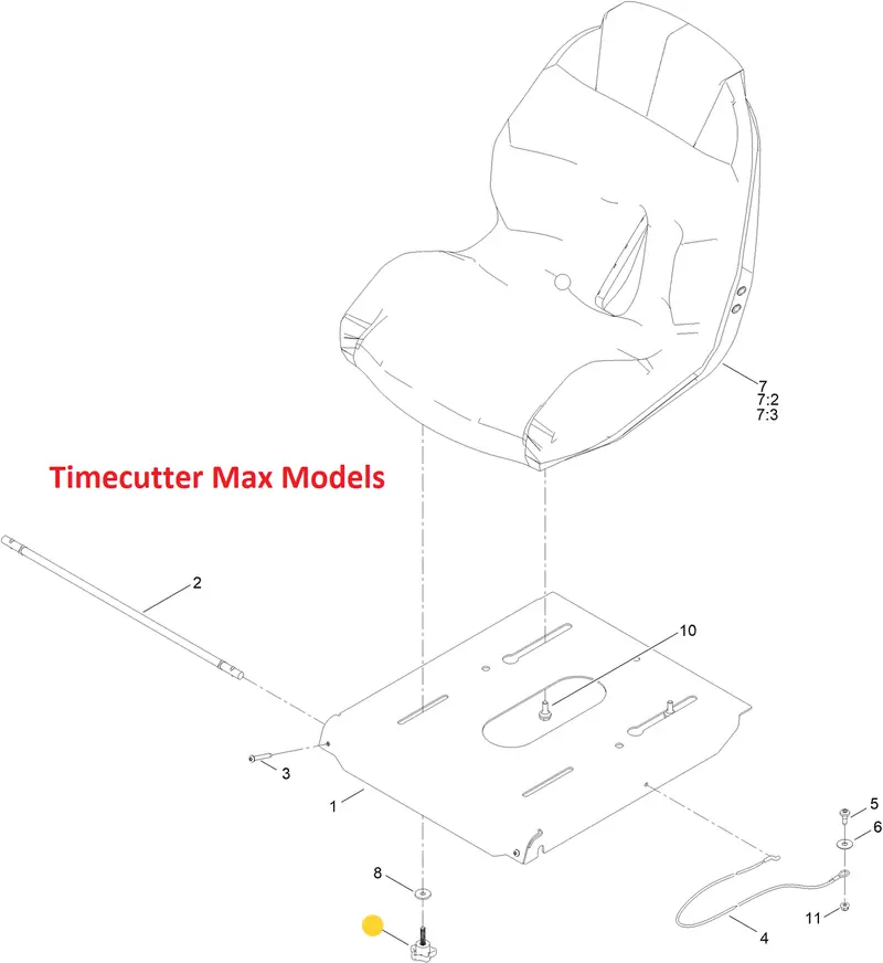 Toro 139-2401 Threaded Knob For Height Adjustment On Timecutter Mx And Max Models 1