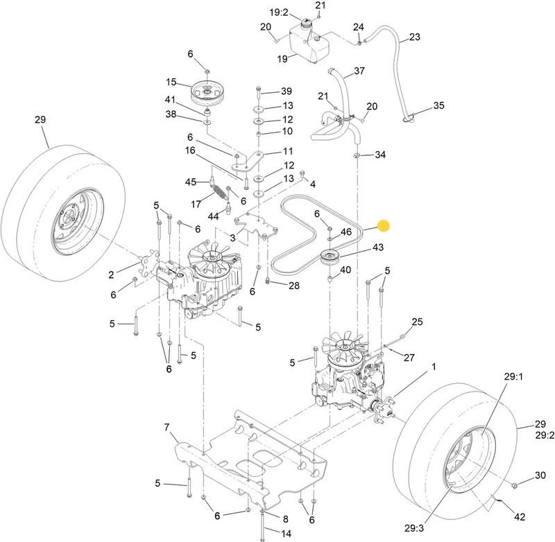 Toro 145-5186 Oem Hydro Drive Belt For 52", 60", And 72" Grandstand Hdx Models 1