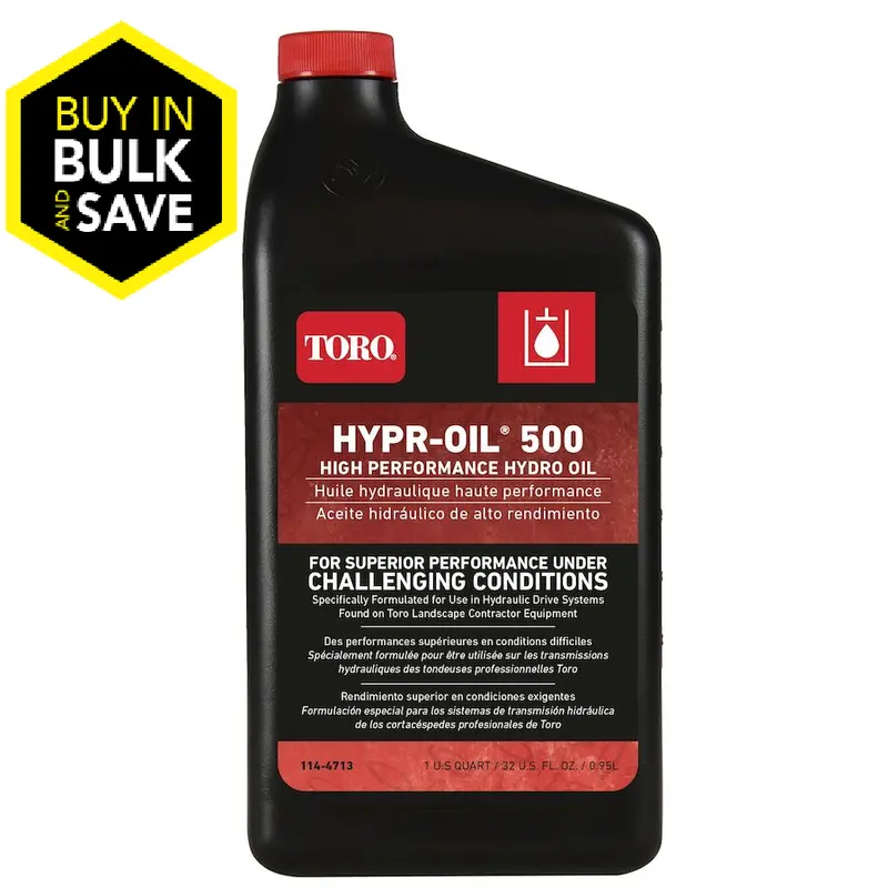 Toro Hypr-Oil 500 Hydrostatic Transmission Fluid – Quart (114-4713) 1
