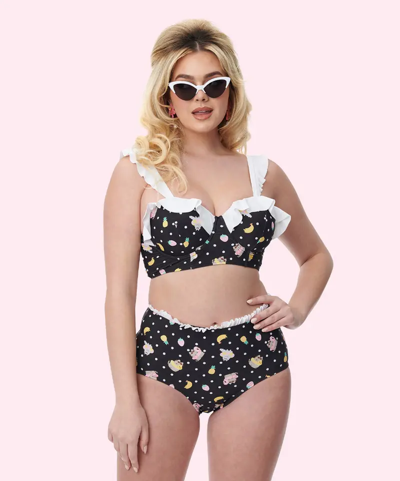 Tropical Fruit Bikini Set – Pusheen Fruits Swimwear Collection 1