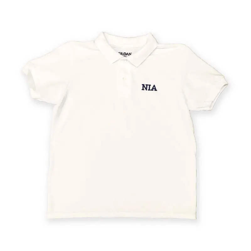 Unisex White Short-Sleeve Polo Shirt – Adult & Youth 1