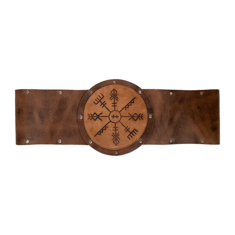 Viking-Inspired Battle-Themed Leather Belt 1