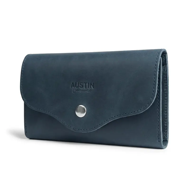 Violet Bifold-Style Long Wallet For Cash And Cards 1