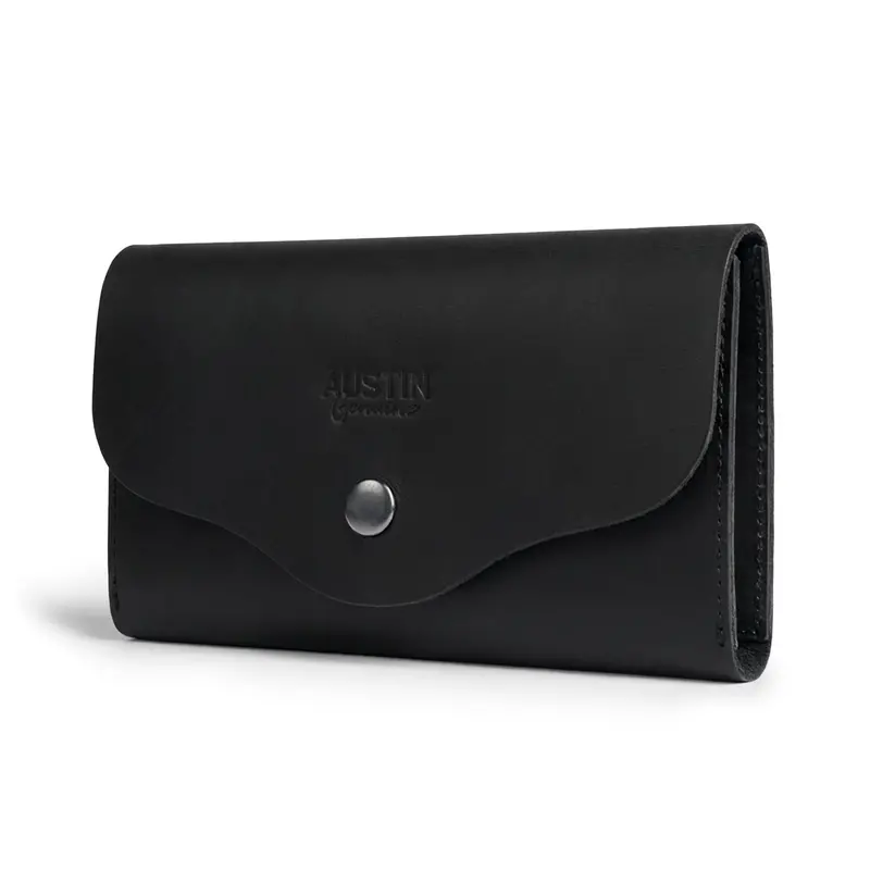 Violet Elegant Long Wallet With Embossed Detailing 1