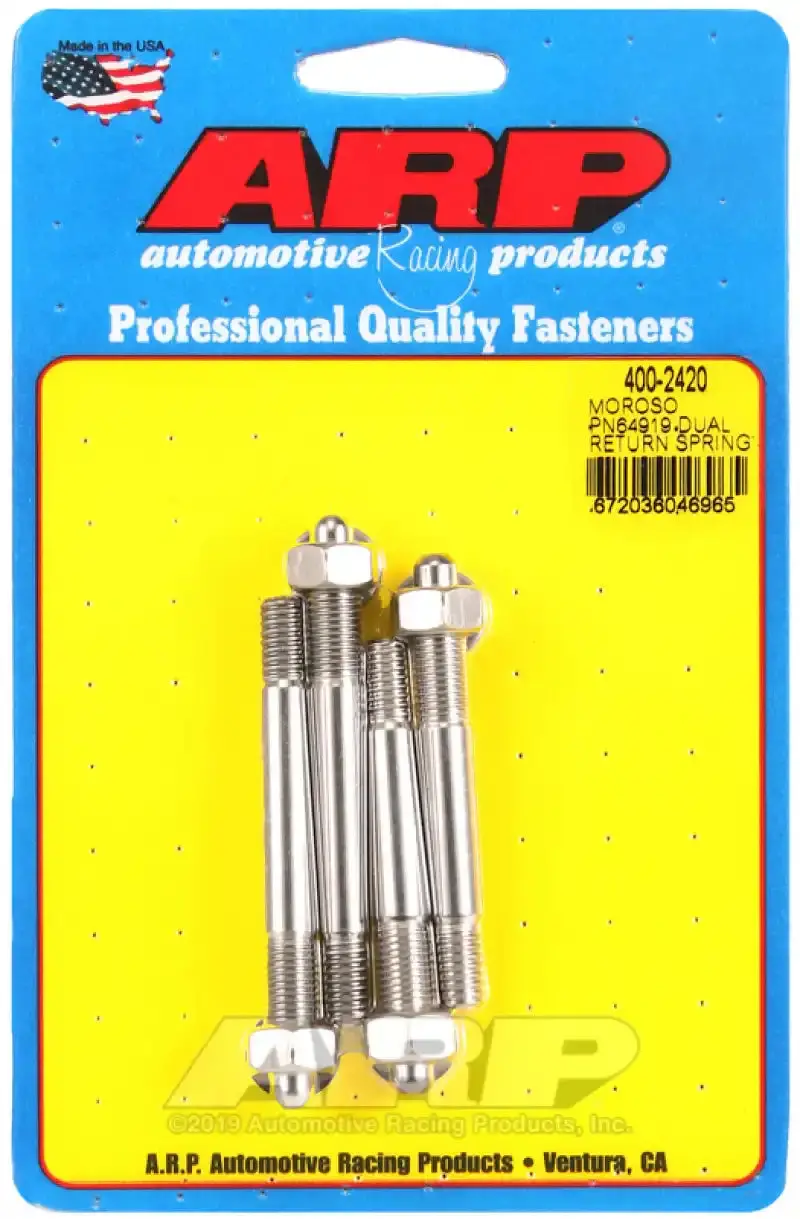 Arp Moroso 64919 Dual Return Spring Kit With 1-Inch Stainless Steel Spacer Plate & Carb Studs 1