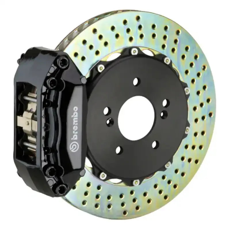 Brembo Front Big Brake Kit For 2002–2004 Ford Focus Svt And 2005–2006 Focus Gt – 328Mm Drilled Black Two-Piece Rotors With 4-Piston Calipers 1