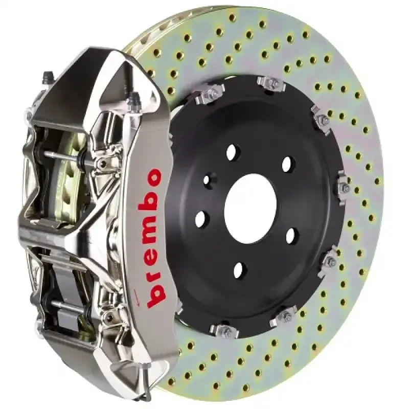 Brembo Gtr Big Brake Kit – 6-Piston Front Calipers With 380X34Mm Drilled & Nickel-Plated Two-Piece Rotors For 2019+ Bmw 330I 1