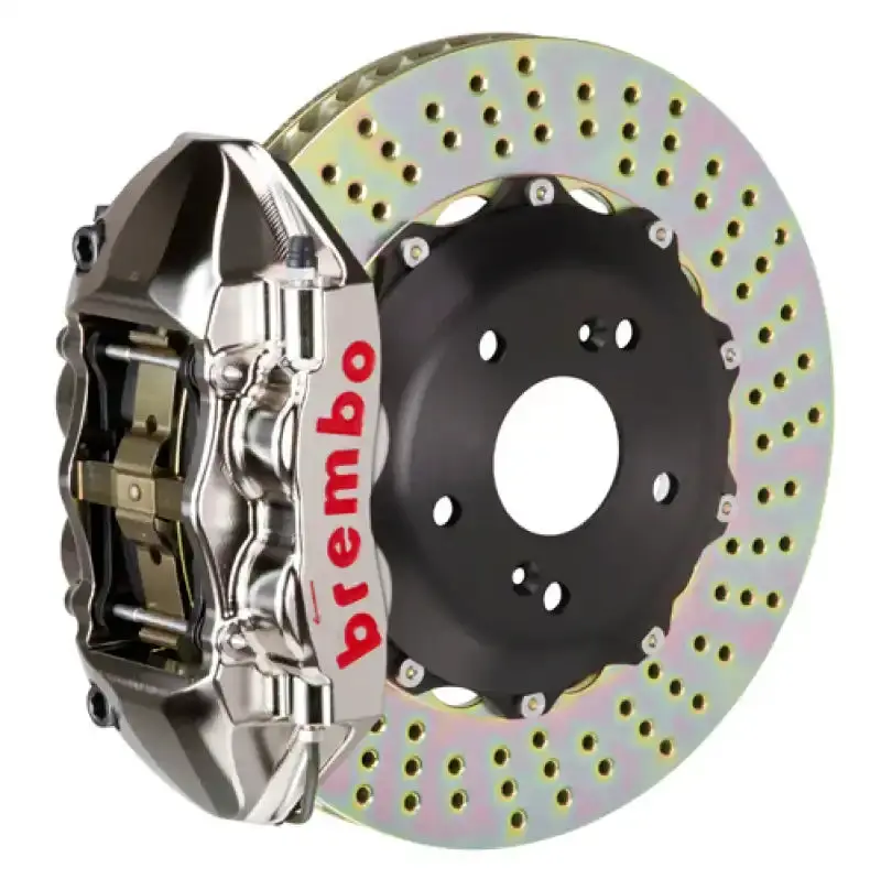 Brembo Gtr Rear Big Brake Kit For 2006–2009 Honda S2000 – 328X28Mm Drilled, Nickel-Plated 2-Piece Rotors 1