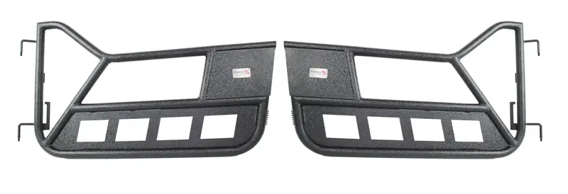 Fishbone Offroad Front Tube Doors – Textured Black Powder-Coated Steel For 1997–2006 Jeep Wrangler Tj 1