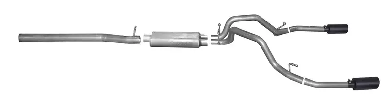 Gibson Performance 65673B Black Elite Dual Split Cat-Back Exhaust – Stainless Steel 1