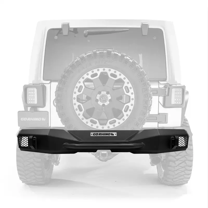 Go Rhino Rockline Stubby Rear Bumper – Designed For Jeep Wrangler Jk (2007–2018) 1