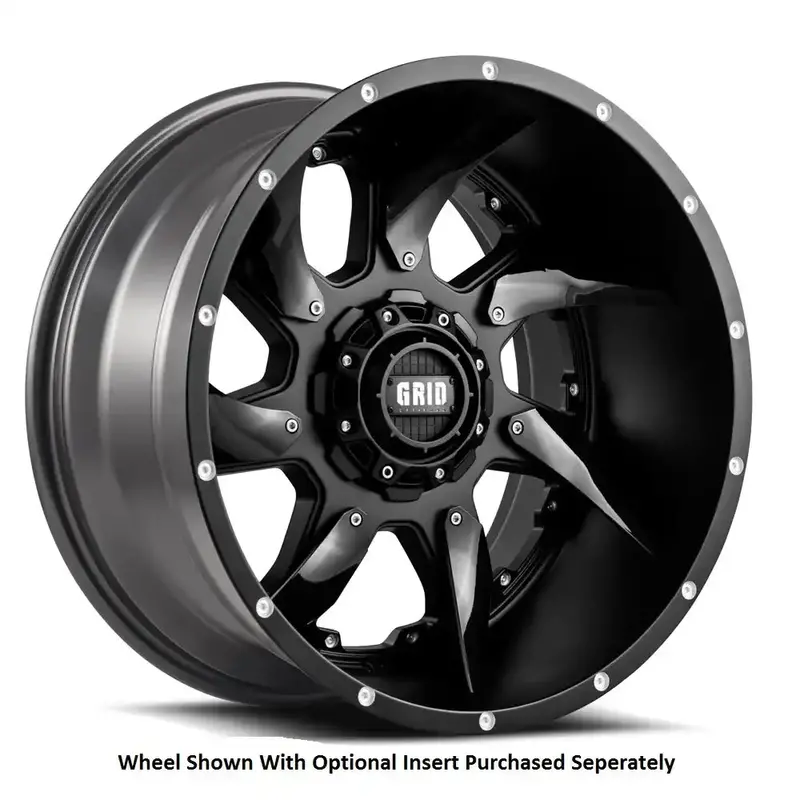 Grid Gd01-22120870B-425 22X12 Inch Black Forged Alloy Wheel 1