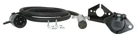 Hopkins 47057 Straight 7-Way To 6-Pole Trailer Wiring Adapter Kit – Plug-And-Play Rv Connection 1