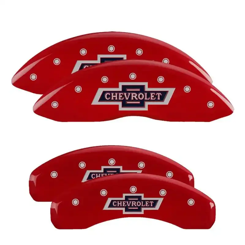Mgp 4 Caliper Covers Engraved F & R 100 Anniversary Red Finish Silver Char 2019 Chevrolet Tahoe 1