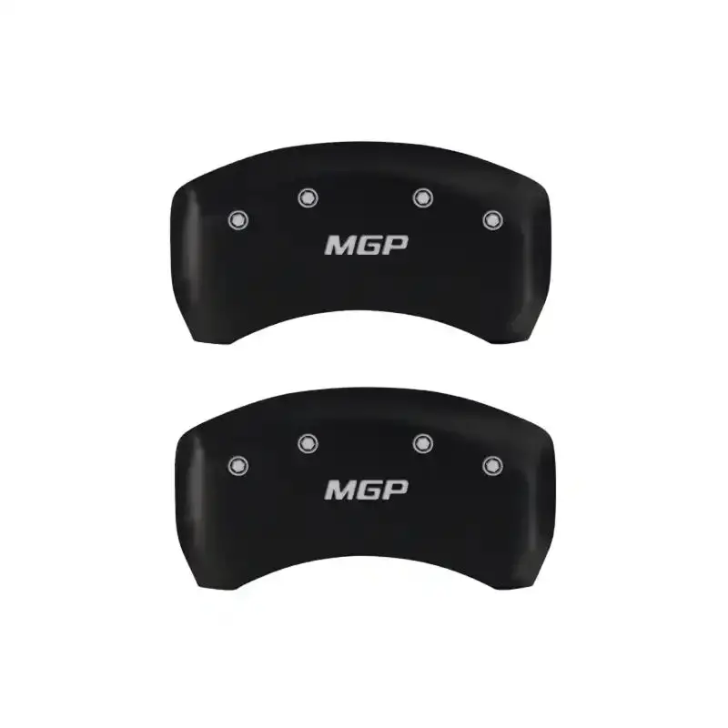 Mgp Engraved 4-Piece Caliper Cover Set – Front & Rear, Black Finish With Silver Accent 1