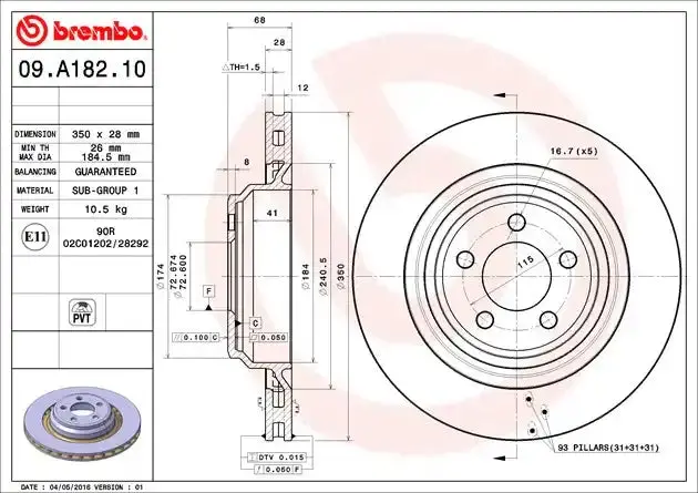 Premium Oem-Style Brake Disc Rotor – Direct Replacement 1