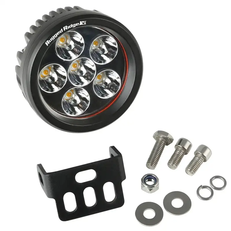 Rugged Ridge 3.5-Inch Round Led Light Kit – 18W, 1040 Lumens (Model 15209.01) 1