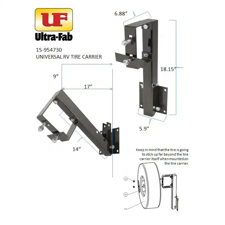Universal Adjustable Tire Carrier – Heavy-Duty Mounting Solution For Spare Tires 1